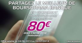 80 euros parrainage filleul boursorama banque