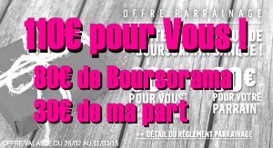 110€ offerts pour l’ouverture d’un compte Boursorama Banque via un parrain jusqu’au 31/03/2015