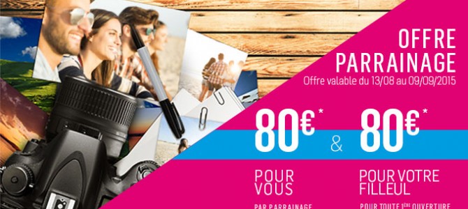 110€ offerts pour l’ouverture d’un compte Boursorama Banque via un parrain jusqu’au 9/09/2015