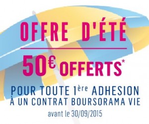 Assurance-vie Boursorama Banque 50 euros offerts