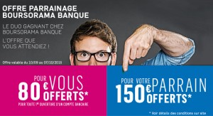 150 euros parrainage filleul boursorama banque 7-10-2015