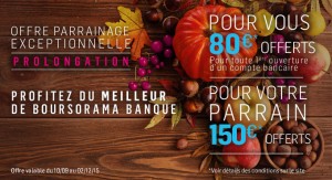 150 euros parrainage filleul boursorama banque 2 decembre 2015