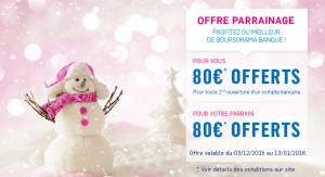 110 euros parrainage filleul boursorama banque 13 janvier 2016