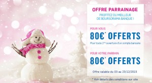 110 euros parrainage filleul boursorama banque 23 decembre 2015