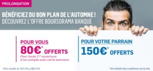 150 euros parrainage filleul boursorama banque novembre 2016