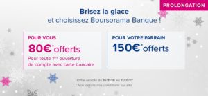 150 euros parrainage filleul boursorama banque decembre 2016 janvier 2017