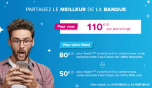 120 euros parrainage filleul boursorama banque octobre novembre 2018